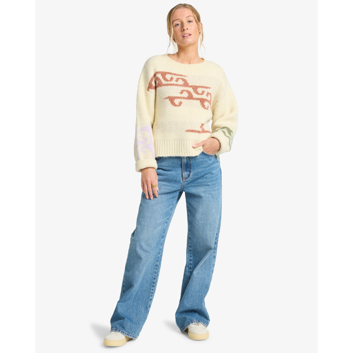 Hosen, Strickwaren, Pullover, Jeanshose, Person