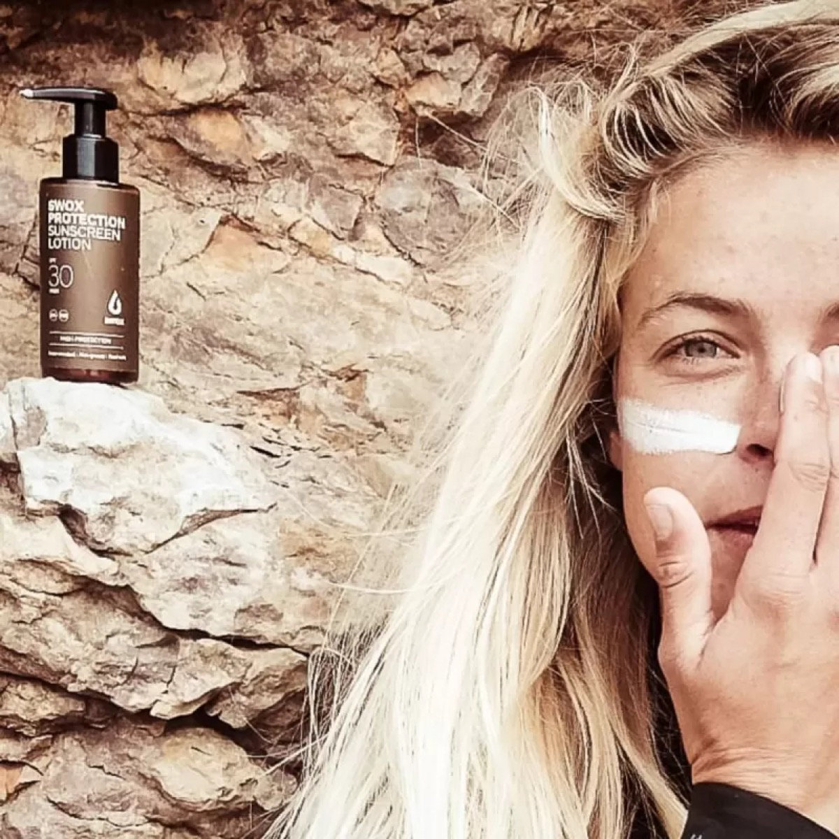 Sunscreen Lotion SPF 50 150ml Kopf, Person, Gesicht, Blond, Haare