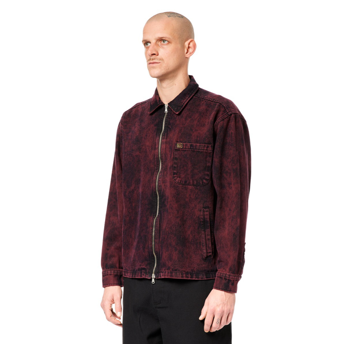 Langarm, Fleece, Hemd, Mann, Person