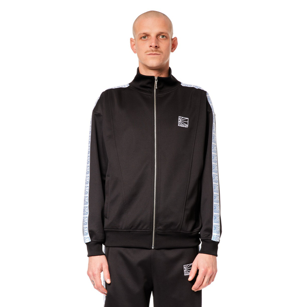 Logo Track Jacket Mantel, Jacke, Sweatshirt, Langarm, Kapuzenpulli